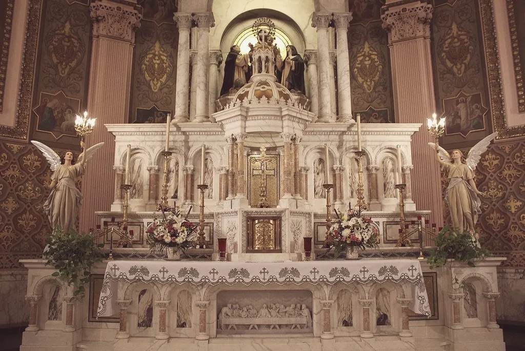 The altar of Holy Rosary Church in Baltimore